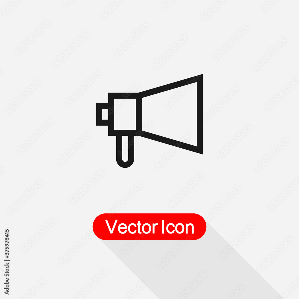 Megaphone Button Icon Vector Illustration Eps10 Megaphone Button Icon Vector Illustration Eps10