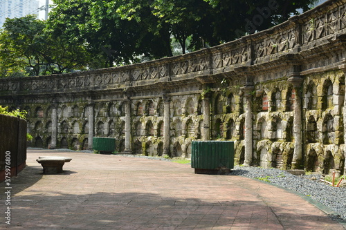 Paco park cemetery and niches wall in Manila, Philippines
