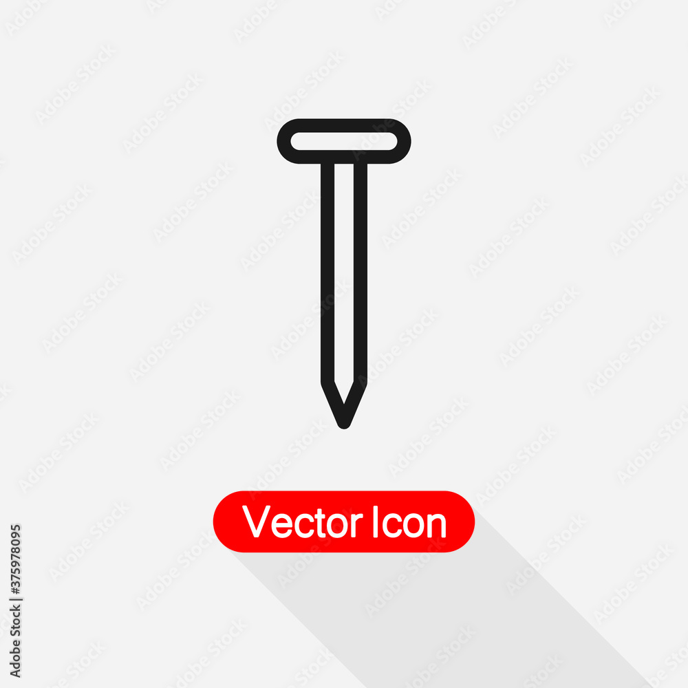 Nail Icon Vector Illustration Eps10 Nail Icon Vector Illustration Eps10