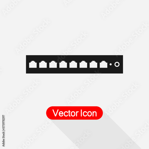 Networking Switch Or Router Icon Vector Illustration Eps10