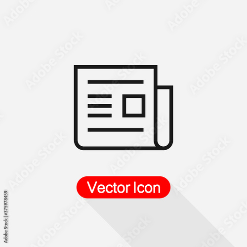 News Icon, Newspaper Icon Vector Illustration Eps10