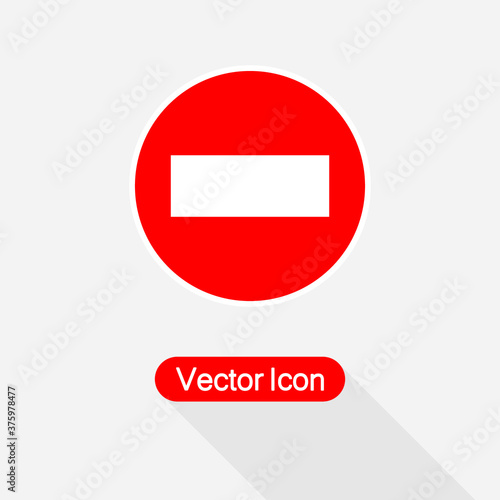 No way Icon No Entry Sign Vector Illustration Eps10