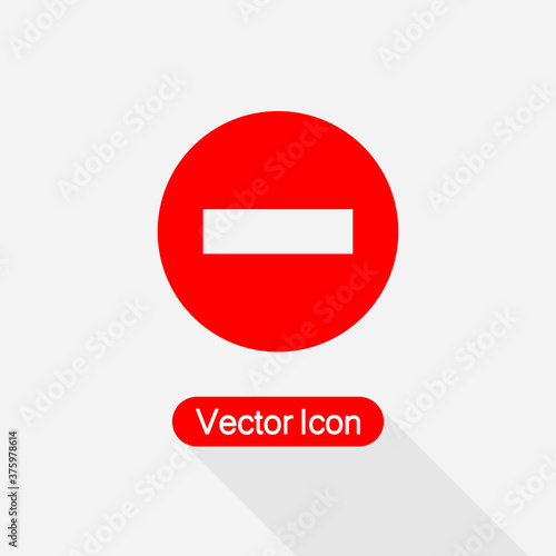 No way Icon No Entry Sign Vector Illustration Eps10