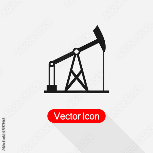 Oil Derrick Icon Vector Illustration Eps10