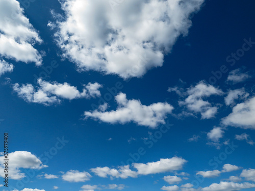 Fototapeta Naklejka Na Ścianę i Meble -  Blue sky with clouds and sun summer.