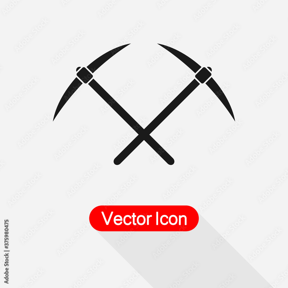 Pickaxe Icon Vector Illustration Eps10 Pickaxe Icon Vector Illustration Eps10