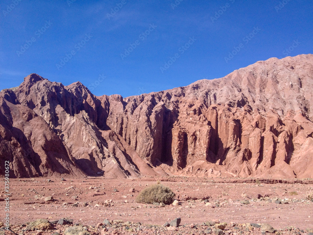 desert mountains blue sky isolated