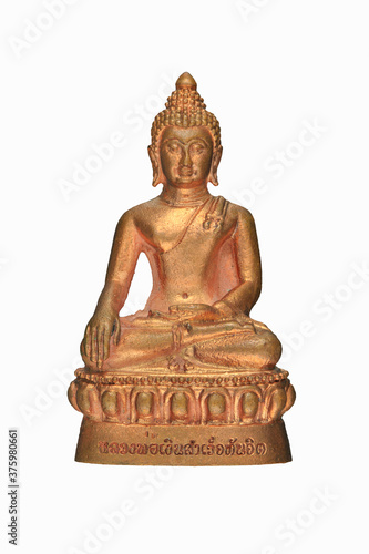 Obraz na płótnie Buddha statue isolated on white background w salonie