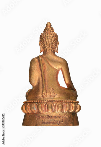 Obraz na płótnie Buddha statue isolated on white background w salonie