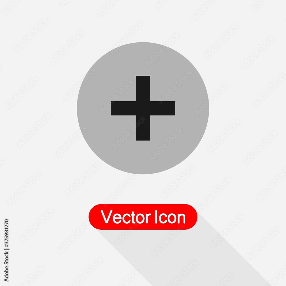 Fototapeta premium Plus Icon, Add Icon Vector Illustration Eps10