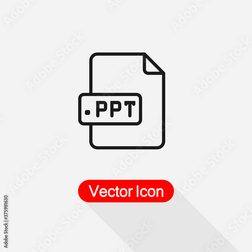 PPT File Icon Vector Illustration Eps10