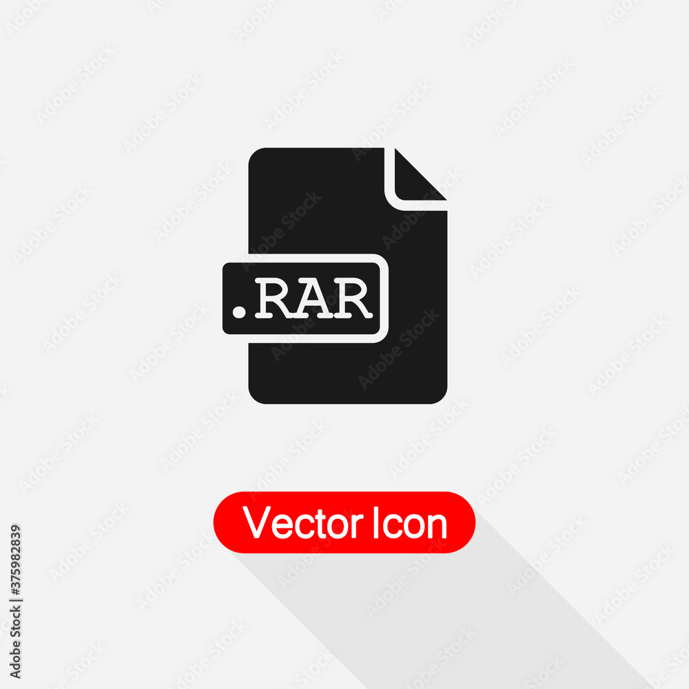 RAR File Icon Vector Illustration Eps10