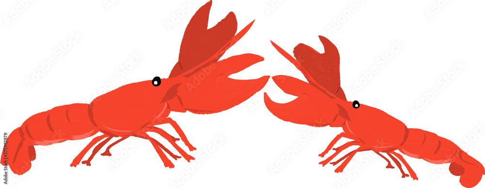 かわいいザリガニの喧嘩のイラスト Stock Vector Adobe Stock かわいいザリガニの喧嘩のイラスト Stock Vector Adobe Stock