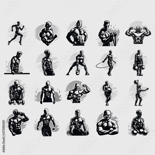 Obraz Male fitness collection.