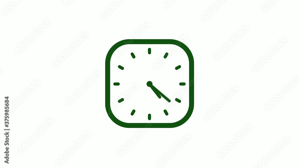 12 hours green dark counting down clock icon,square clock icon 12 hours green dark counting down clock icon,square clock icon