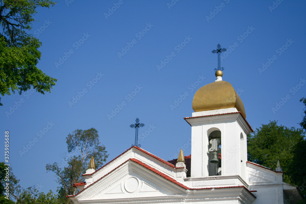 church cross sky golden catholic