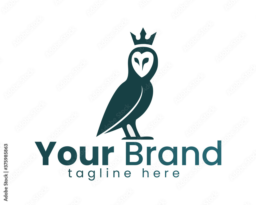 owl logo design vector template white background