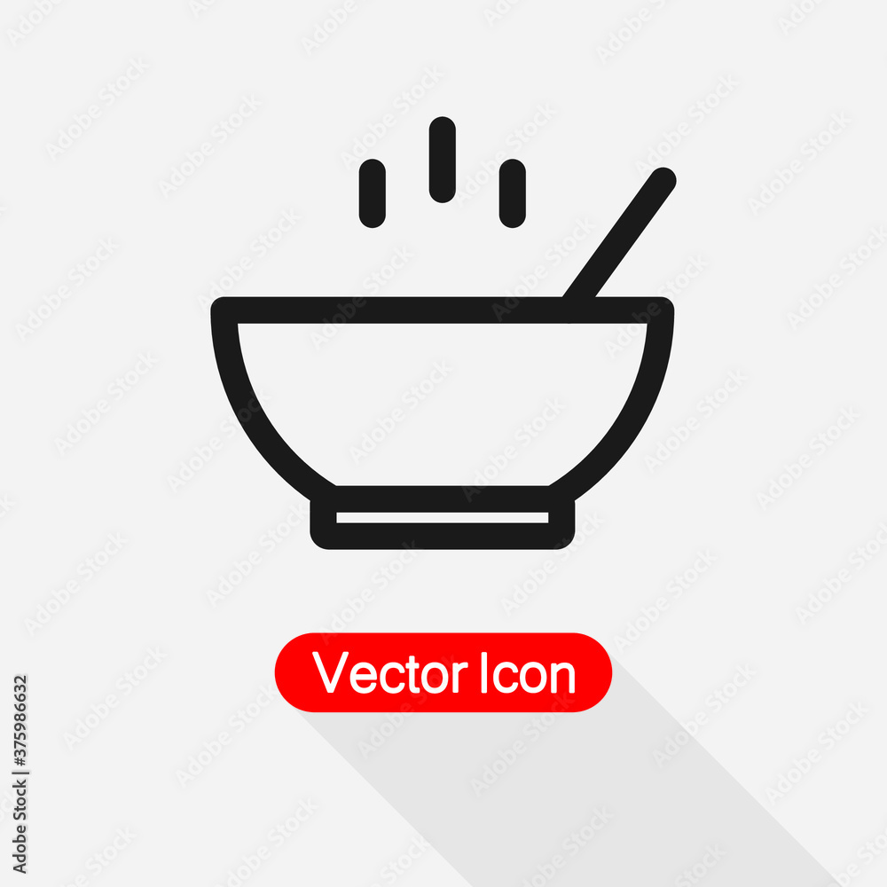 Soup Meal Icon, Hot Food Icon Vector Illustration Eps10 Soup Meal Icon, Hot Food Icon Vector Illustration Eps10