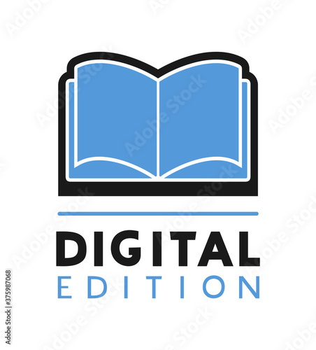 Design of book digital edition symbol