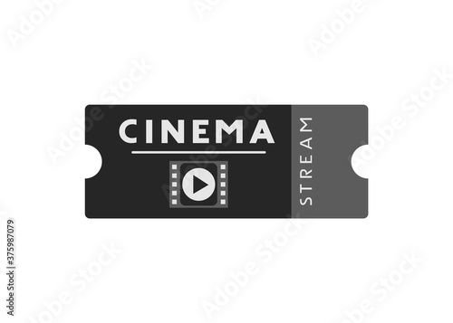 Creative design of cinema stream symbol