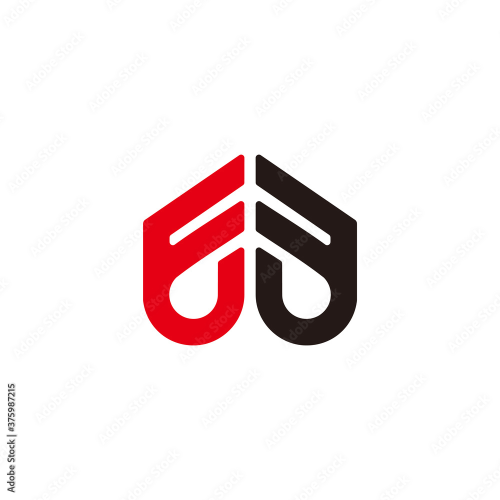 abstract letter ff simple geometric line logo vector abstract letter ff simple geometric line logo vector