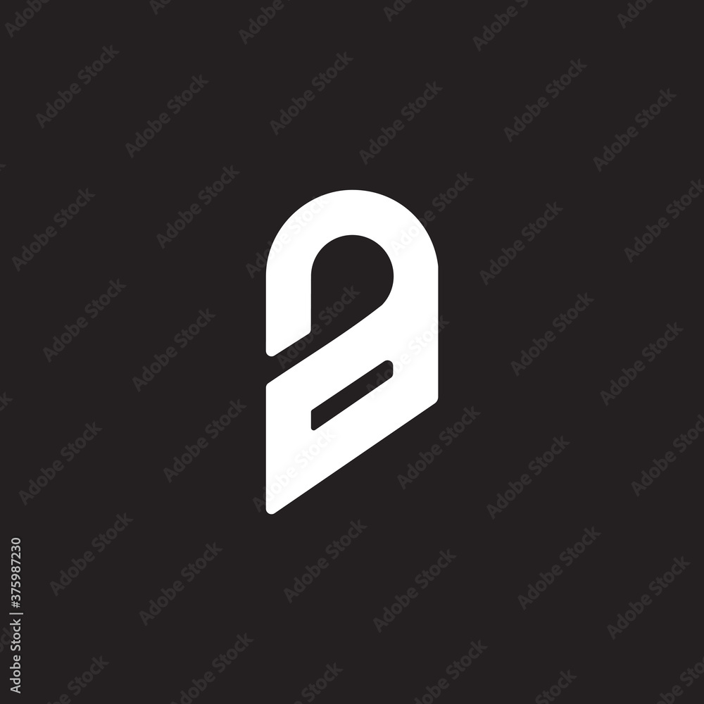 letter a abstract open padlock symbol logo vector letter a abstract open padlock symbol logo vector