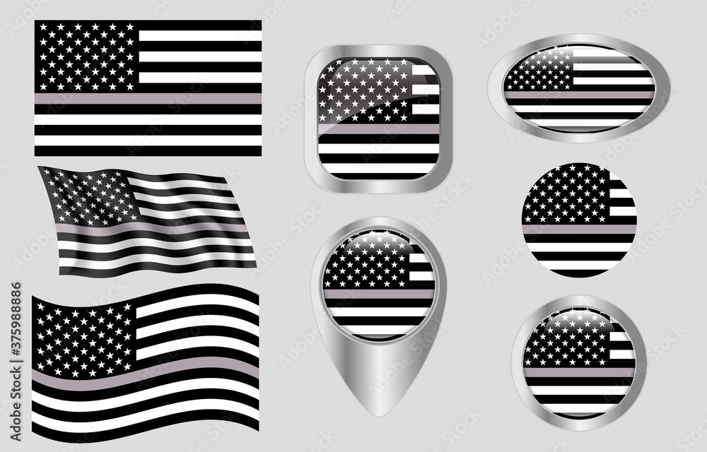 Thin Gray Line Corrections Flag Thin Gray Line Corrections Flag