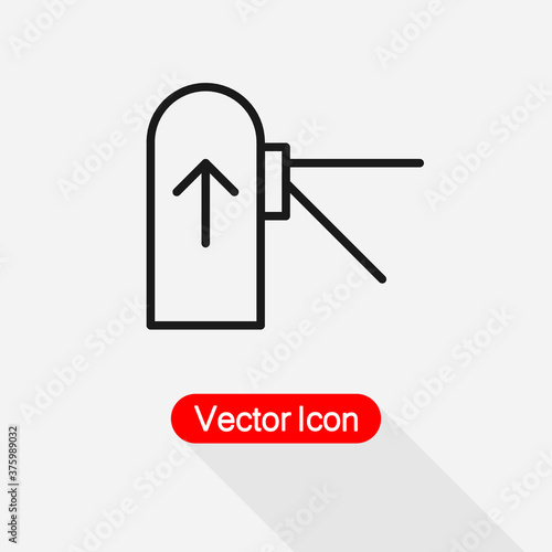 Toll Gate Icon, Tourniquet Icon Vector Illustration Eps10