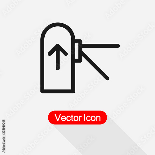 Toll Gate Icon, Tourniquet Icon Vector Illustration Eps10