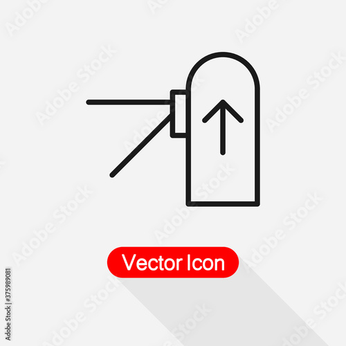Toll Gate Icon, Tourniquet Icon Vector Illustration Eps10