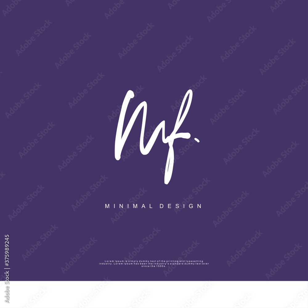 MF Initial handwriting or handwritten logo for identity. Logo with signature and hand drawn style. MF Initial handwriting or handwritten logo for identity. Logo with signature and hand drawn style.