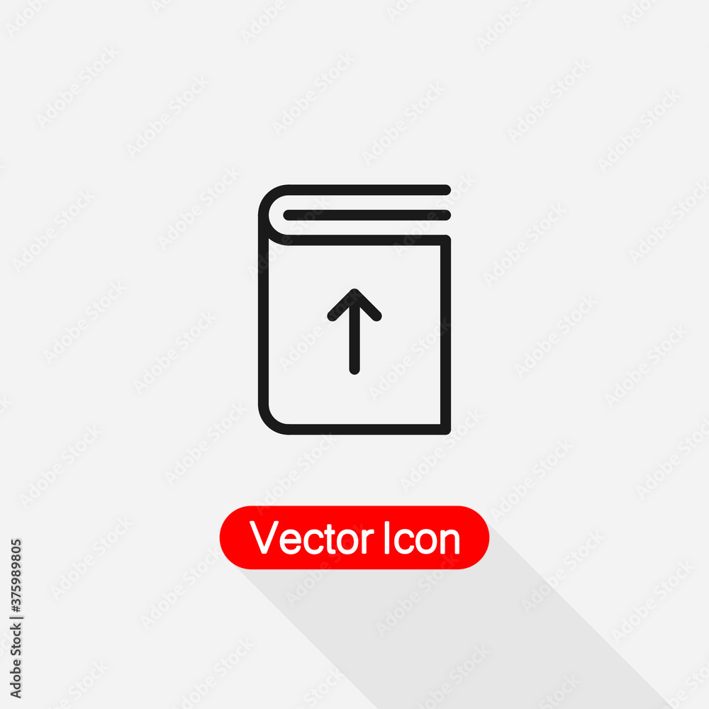 Upload book Icon Vector Illustration Eps10 Upload book Icon Vector Illustration Eps10