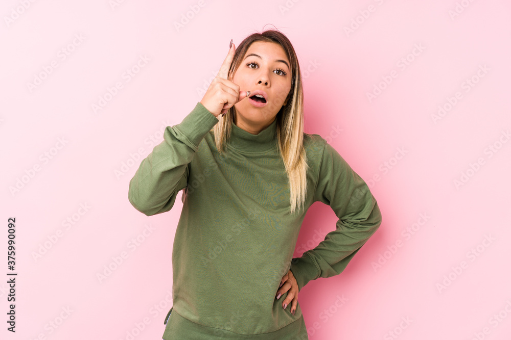 Young caucasian woman posing isolated having an idea, inspiration concept. Young caucasian woman posing isolated having an idea, inspiration concept.