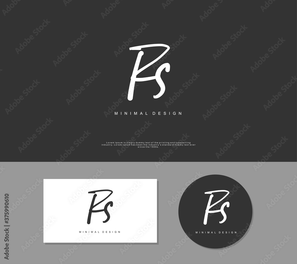 RS Initial handwriting or handwritten logo for identity. Logo with signature and hand drawn style. RS Initial handwriting or handwritten logo for identity. Logo with signature and hand drawn style.