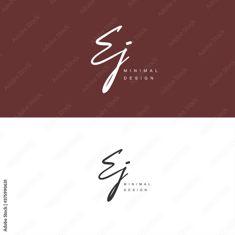 EJ Initial handwriting or handwritten logo for identity. Logo with signature and hand drawn style. EJ Initial handwriting or handwritten logo for identity. Logo with signature and hand drawn style.