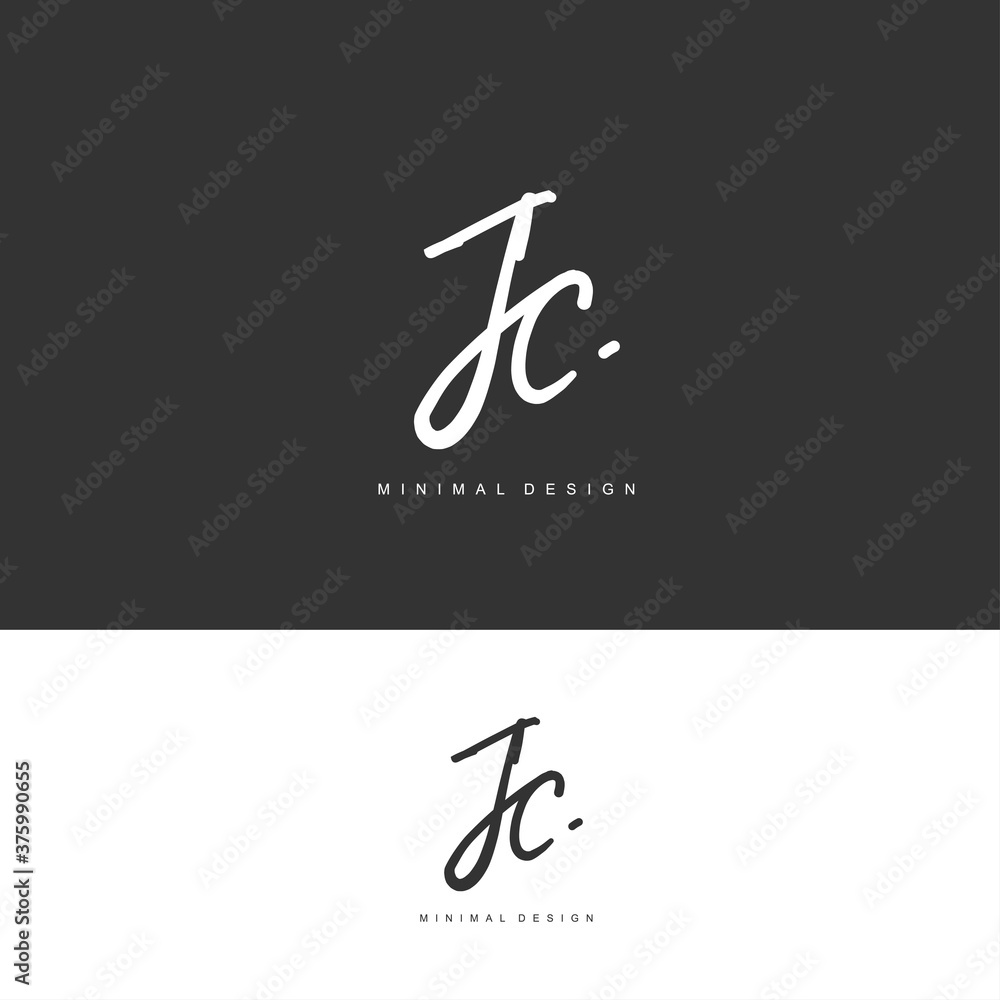 JC Initial handwriting or handwritten logo for identity. Logo with signature and hand drawn style. JC Initial handwriting or handwritten logo for identity. Logo with signature and hand drawn style.
