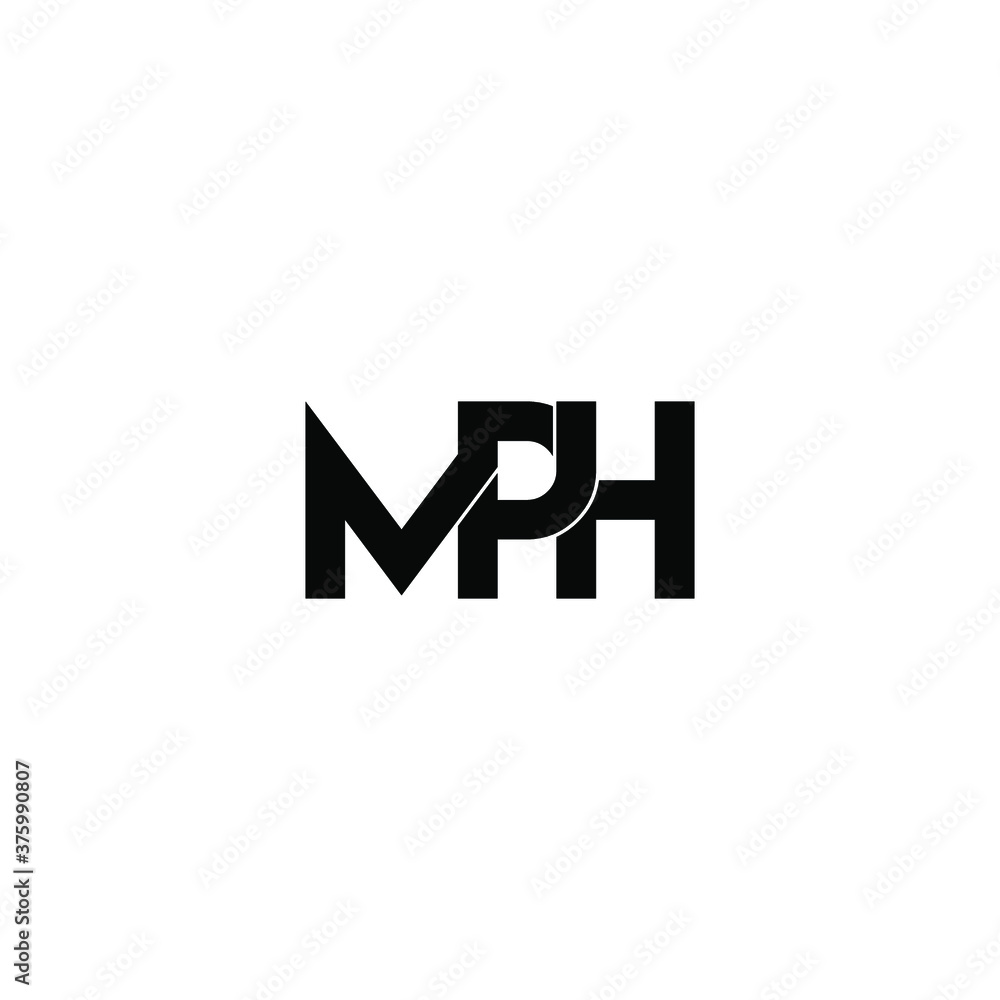 mph letter original monogram logo design mph letter original monogram logo design
