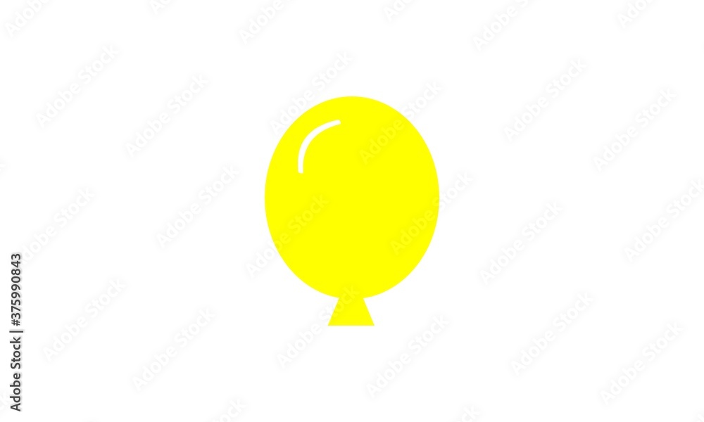 yellow balloon vector logo
