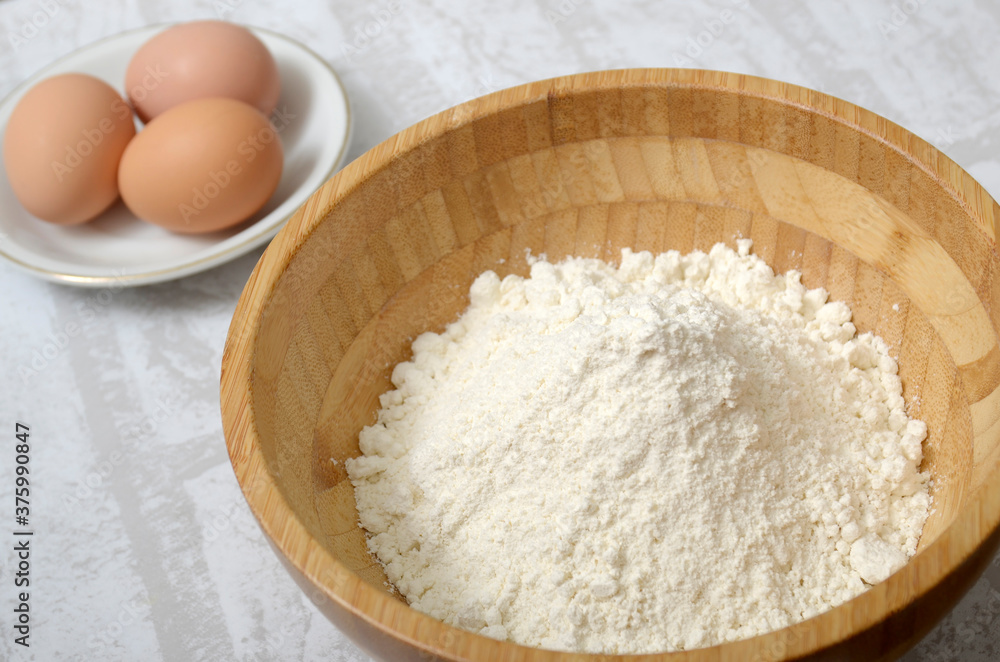 flour in a bowl flour in a bowl