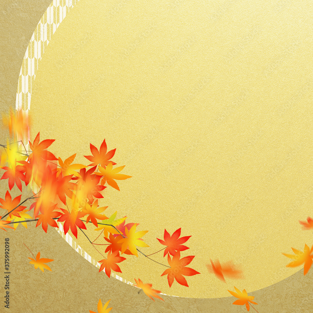 Japanese style background expressing trees with autumn leaves Japanese style background expressing trees with autumn leaves