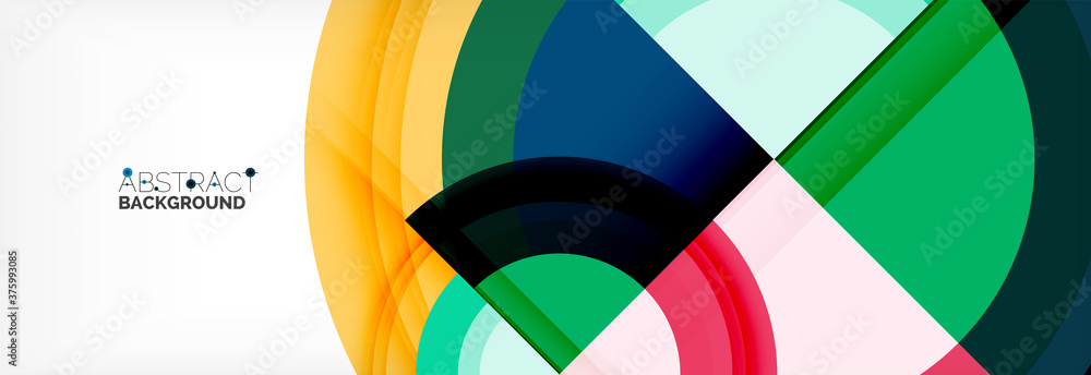 Round shapes, triangles and circles. Modern abstract background Round shapes, triangles and circles. Modern abstract background