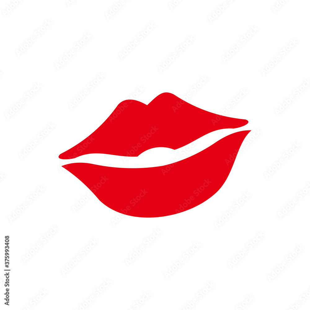lips red icon vector illustration sign lips red icon vector illustration sign