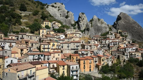 Wallpaper Mural Panoramic view of Castelmezzano, a village in the mountains of the Basilicata region, Italy.
 Torontodigital.ca