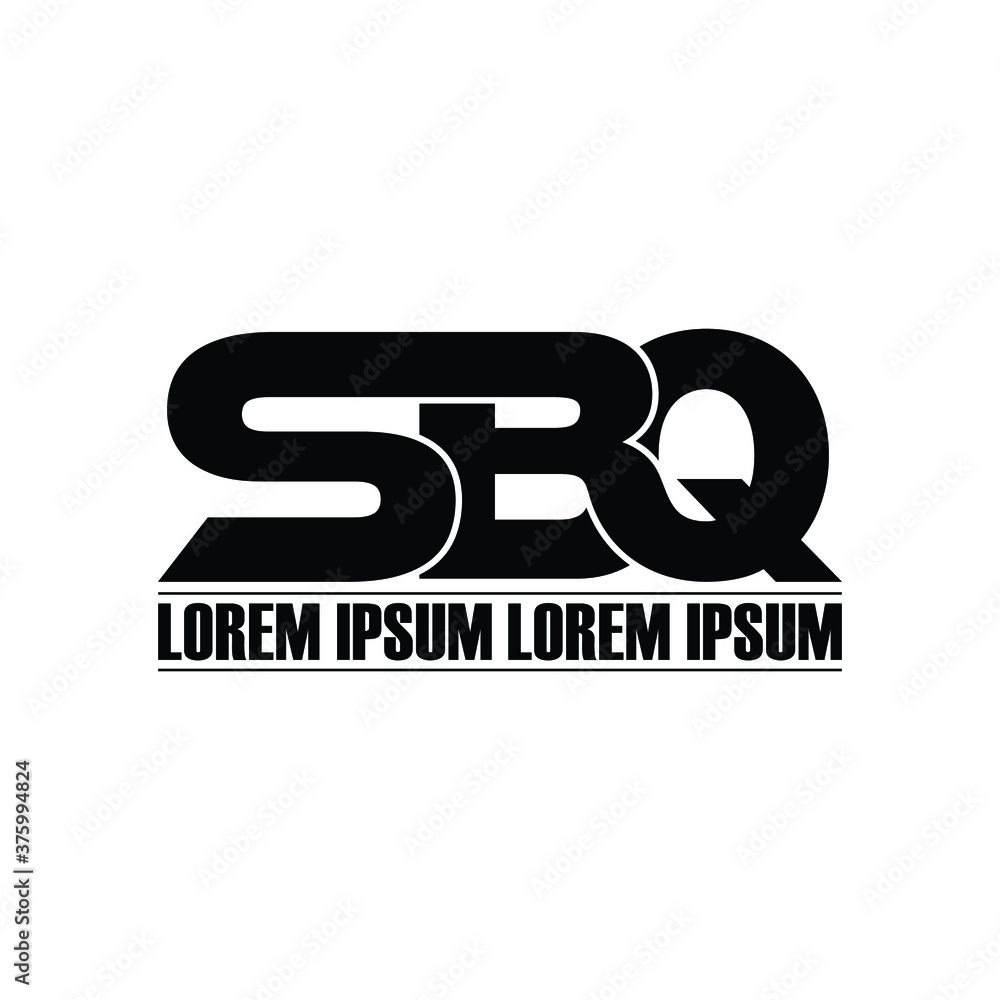 SBQ letter monogram logo design vector