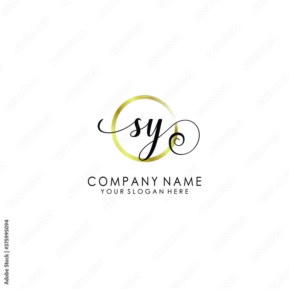 SY Initial handwriting logo template vector
SY Initial handwriting logo template vector