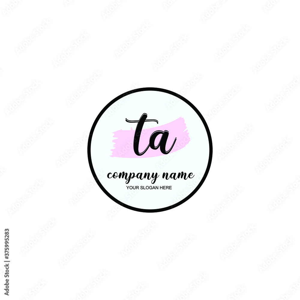 TA Initial handwriting logo template vector
TA Initial handwriting logo template vector