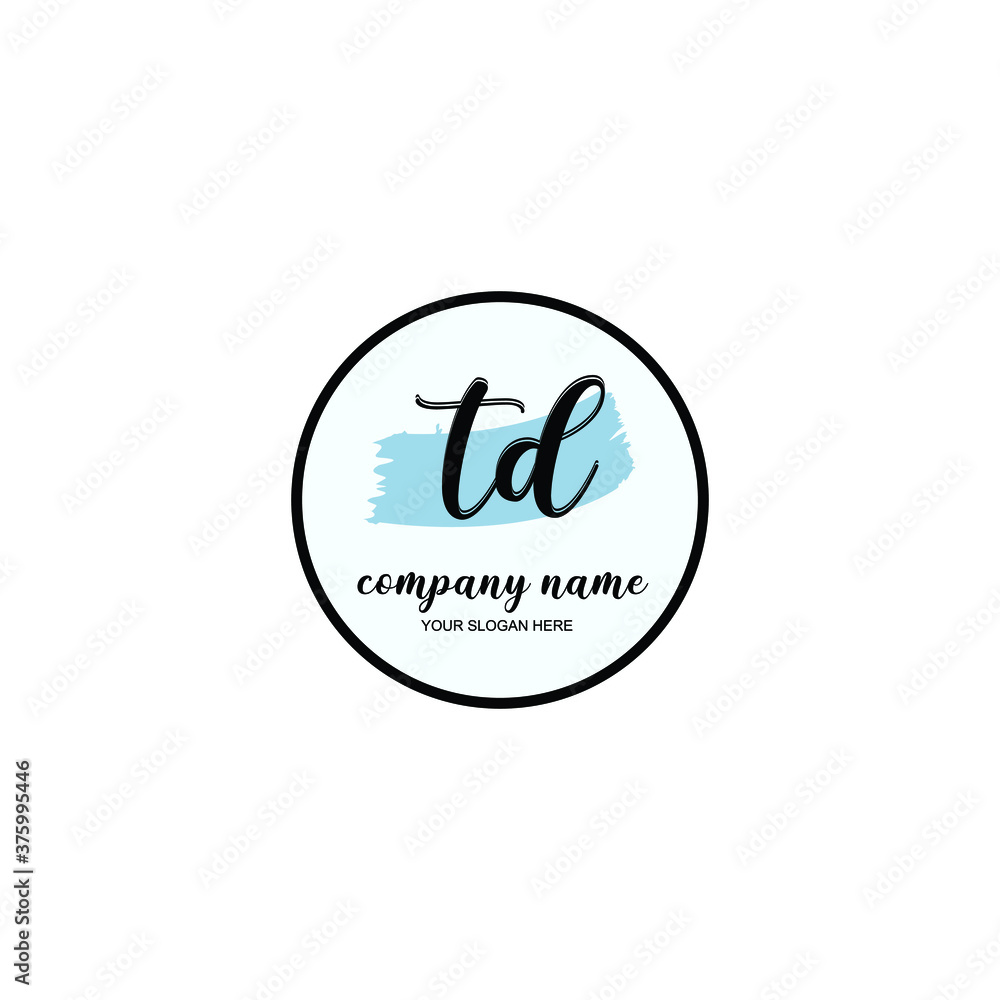 TD Initial handwriting logo template vector
TD Initial handwriting logo template vector