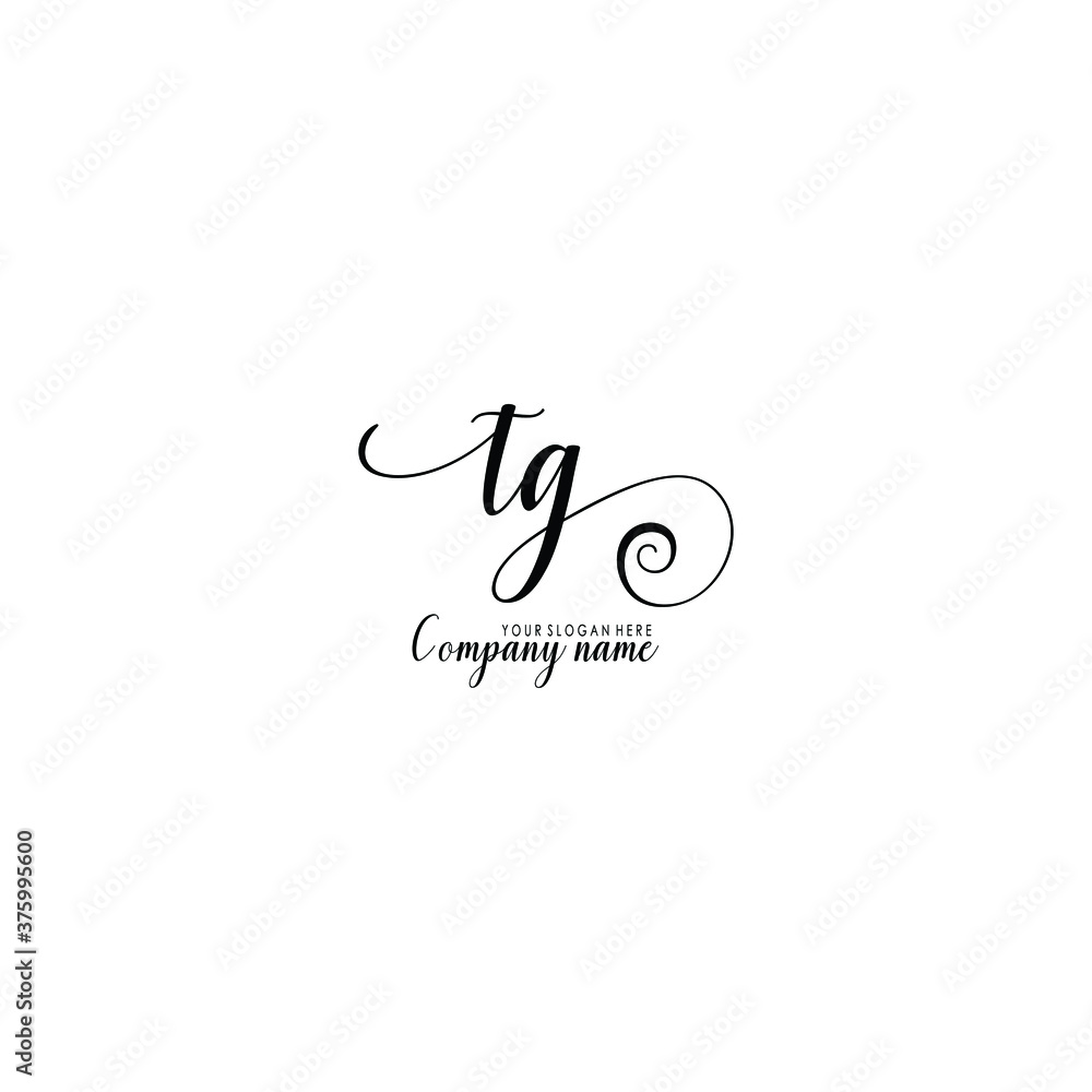 TG Initial handwriting logo template vector
TG Initial handwriting logo template vector
