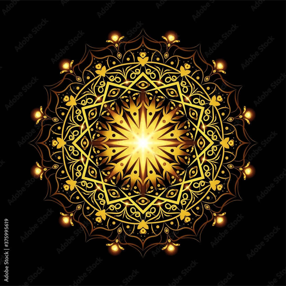 Luxury mandala background with gold arabesque pattern arabic islamic east style