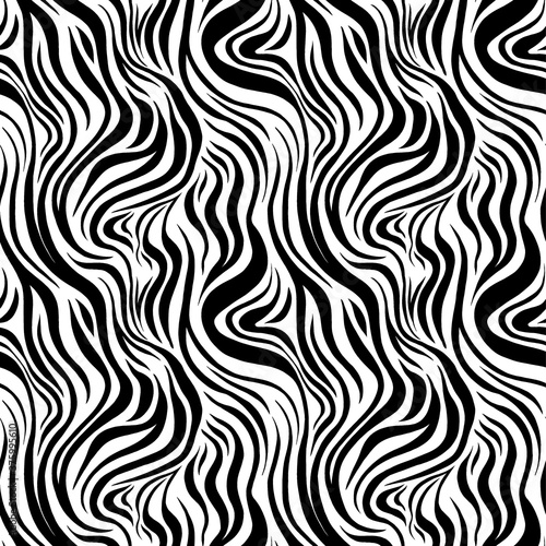 Zebra skin vector seamless pattern